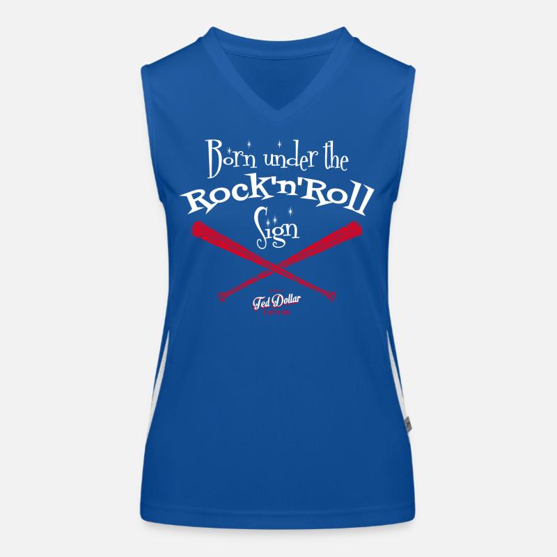 Born under the rock'n'Rol Funktionelles Kontrast-Tank Top für Frauen