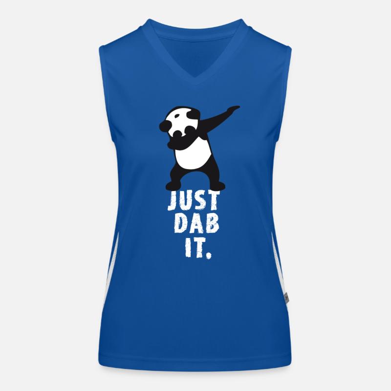 dab just dab it panda dabbing touchdown super win Women's Functional Contrast Tank Top