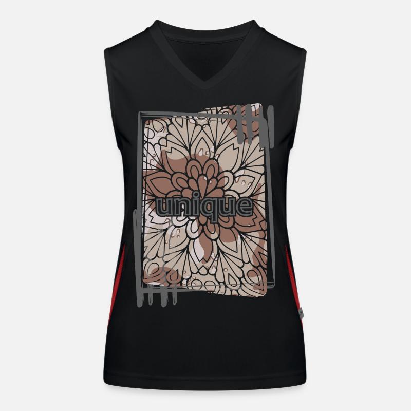 Unique Brown Camouflage Mandala Women's Functional Contrast Tank Top