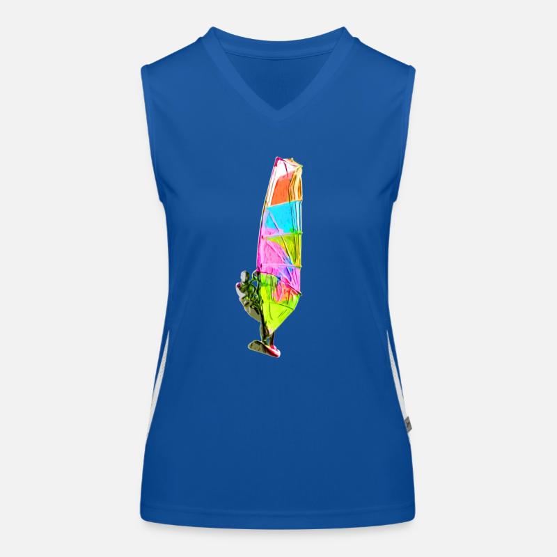 Colourful windsurfer Women's Functional Contrast Tank Top