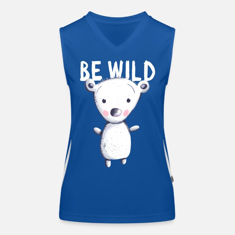 Be Wild Eisbär - Bär - Bärchen - Teddy - Baby Funktionelles Kontrast-Tank Top für Frauen