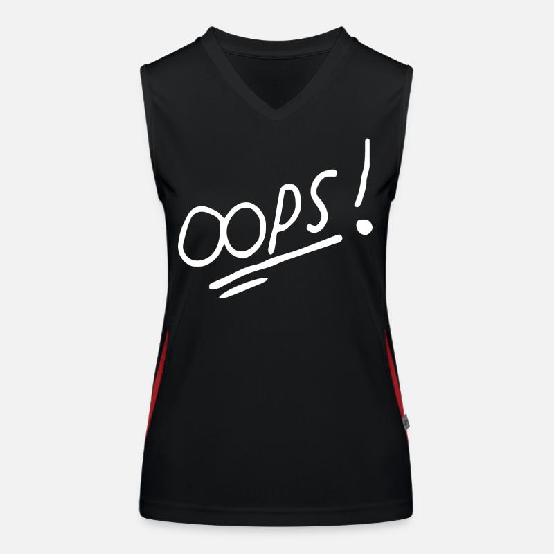 Vibrant Oops Handwritten Text Design Women's Functional Contrast Tank Top