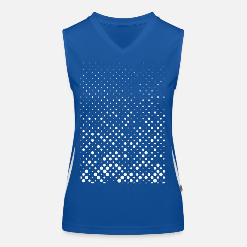 Points abstraits / Ligne / blanc / motif Débardeur respirant contrasté Femme