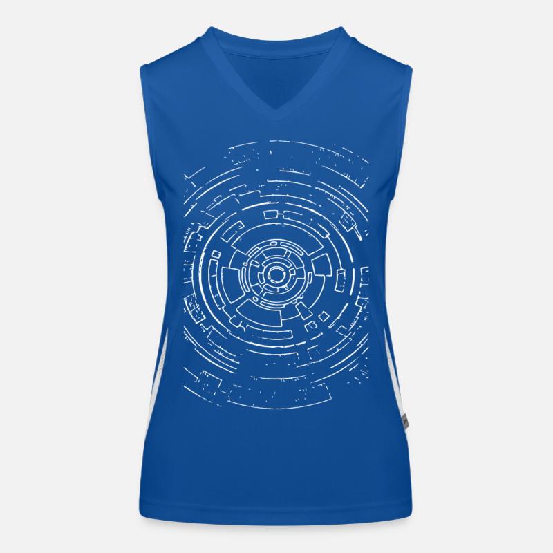 Kernkreis Nano-Tech Muster Funktionelles Kontrast-Tank Top für Frauen