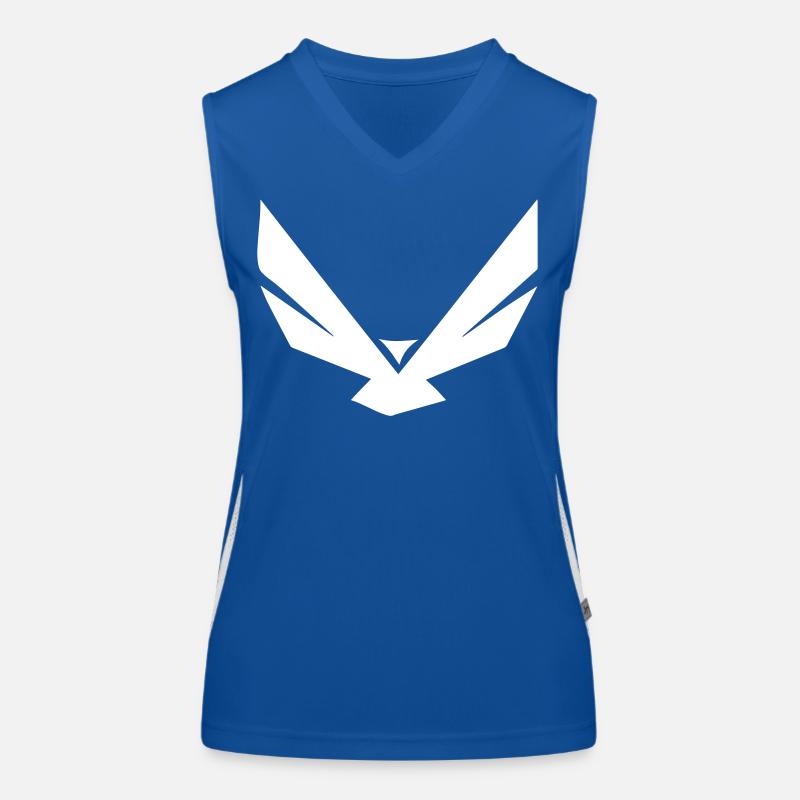 Eagle in the simplest form - design Women's Functional Contrast Tank Top