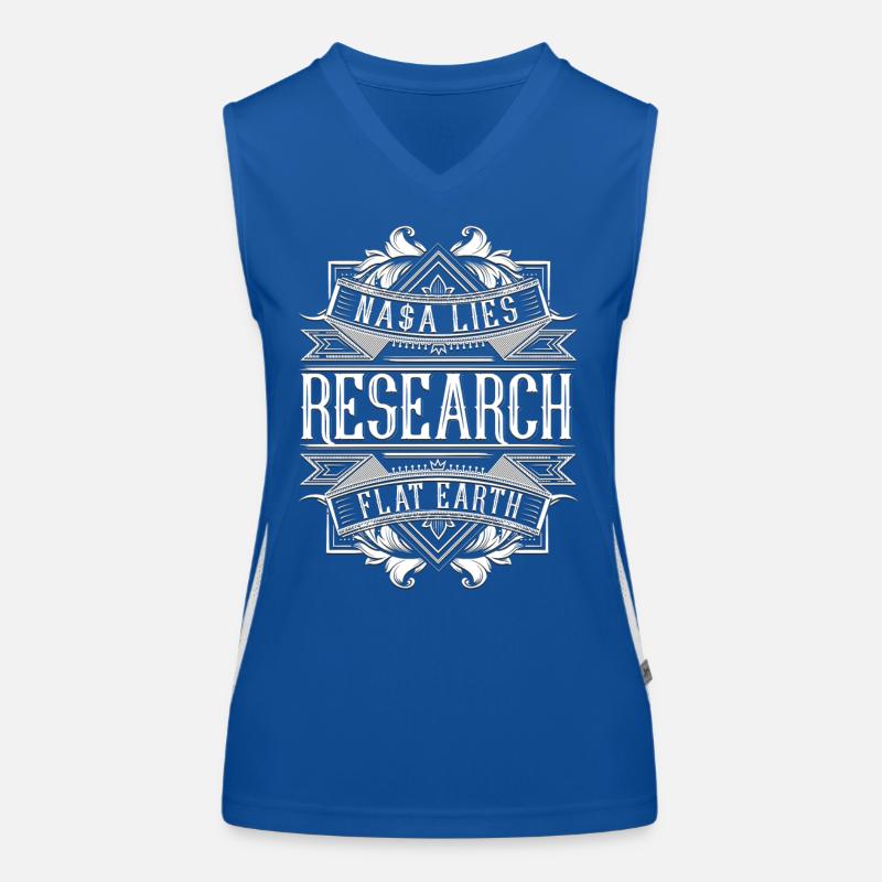 Flache Erde - Research Flat Earth Funktionelles Kontrast-Tank Top für Frauen