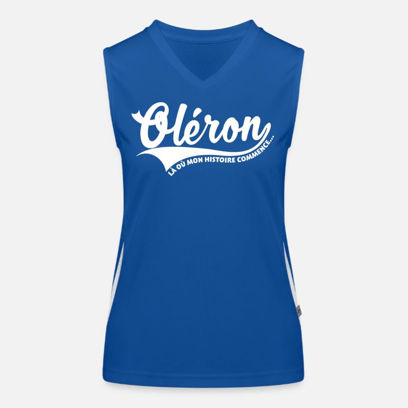 Oléron, Là où mon histoire commence... Débardeur respirant contrasté Femme