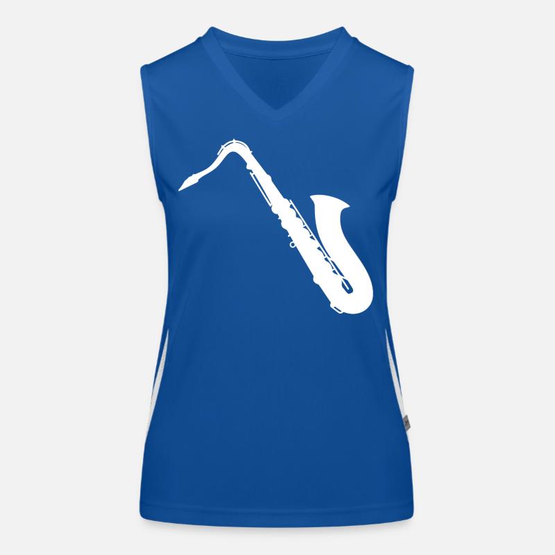 Saxophon Funktionelles Kontrast-Tank Top für Frauen