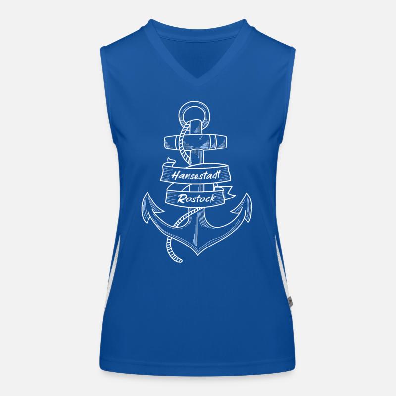 Anker - Hansestadt Rostock Funktionelles Kontrast-Tank Top für Frauen