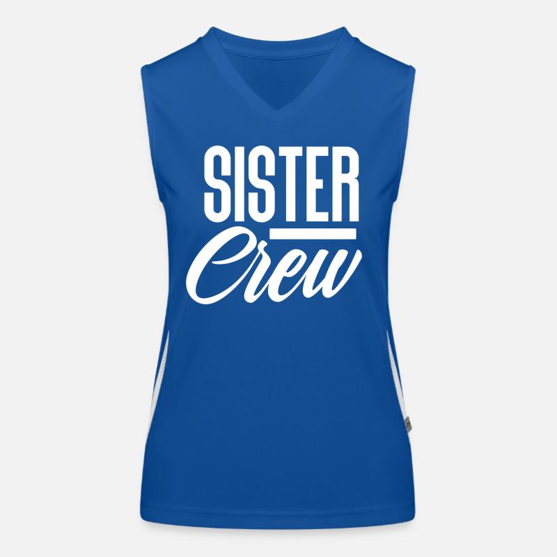 Sister Schwester Crew Funktionelles Kontrast-Tank Top für Frauen