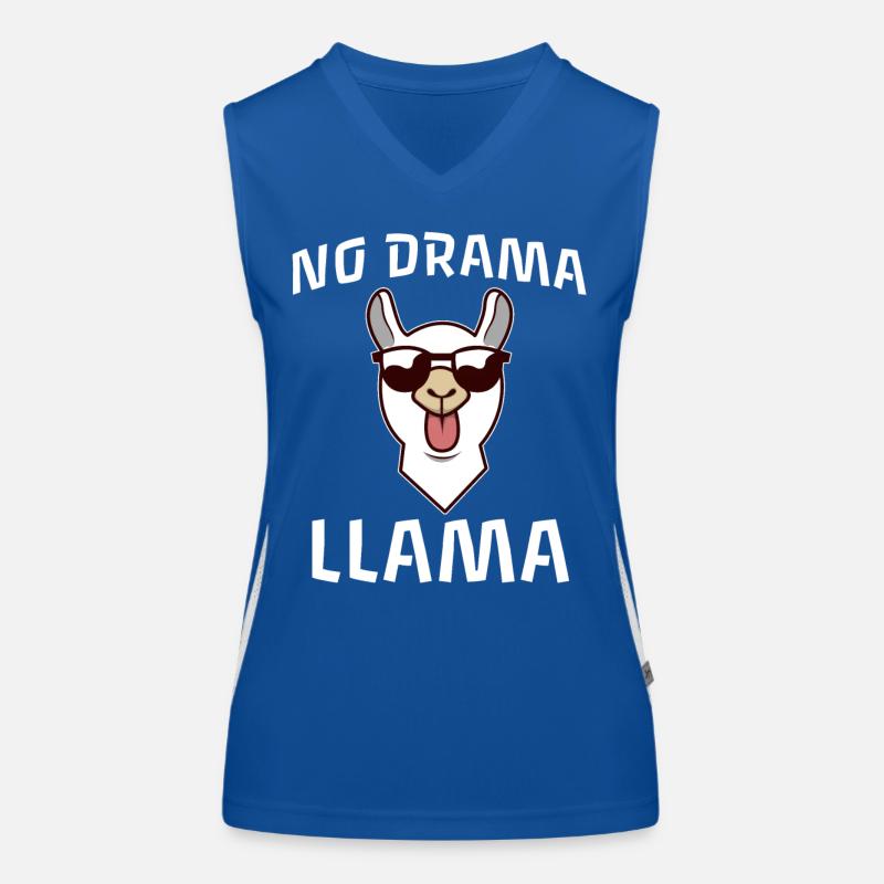 No Drama Llama Funktionelles Kontrast-Tank Top für Frauen