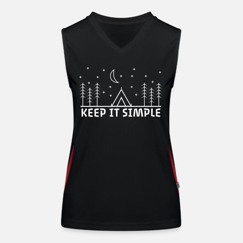 Keep It Simple - Women's Functional Contrast Tank Top - black/red
