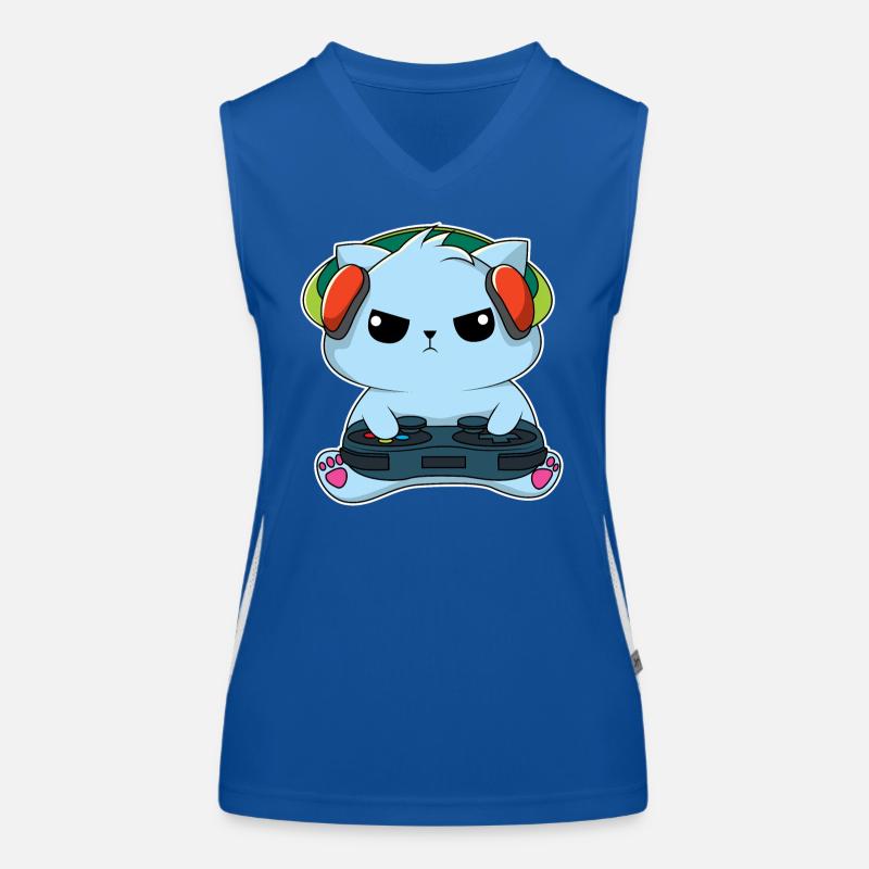 Gamer Cat - Design Débardeur respirant contrasté Femme