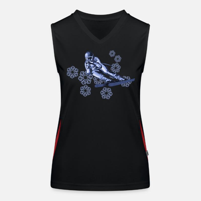 skiing Women's Functional Contrast Tank Top