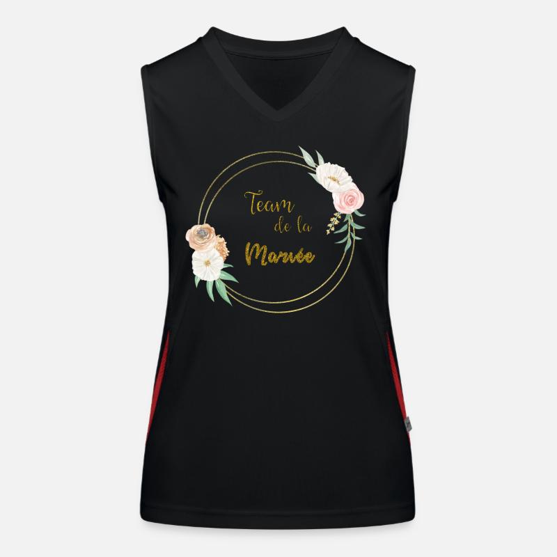 team de la mariée or et fleurs Débardeur respirant contrasté Femme