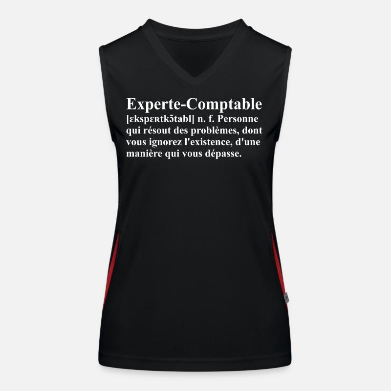 Experte-Comptable Définition Débardeur respirant contrasté Femme