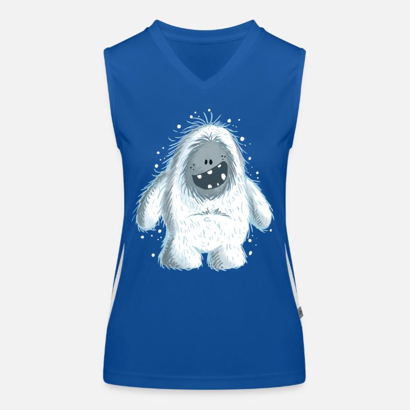 Süßer Yeti - Yetis - Winter - Schnee - Geschenk Funktionelles Kontrast-Tank Top für Frauen