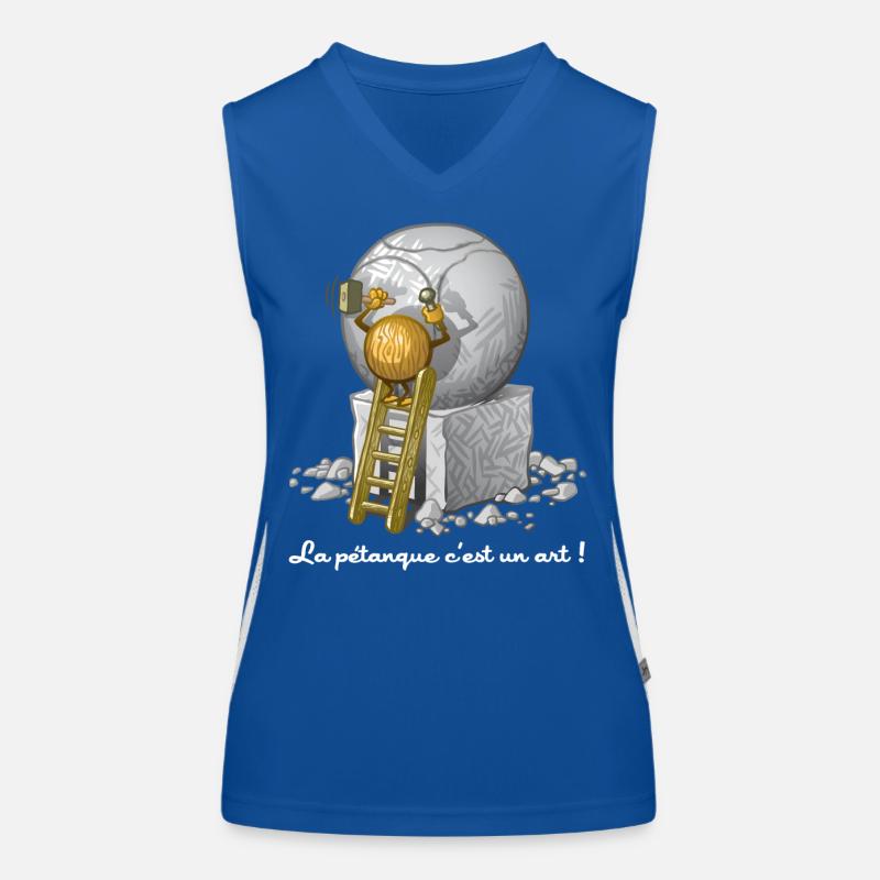 Art et pétanque Débardeur respirant contrasté Femme
