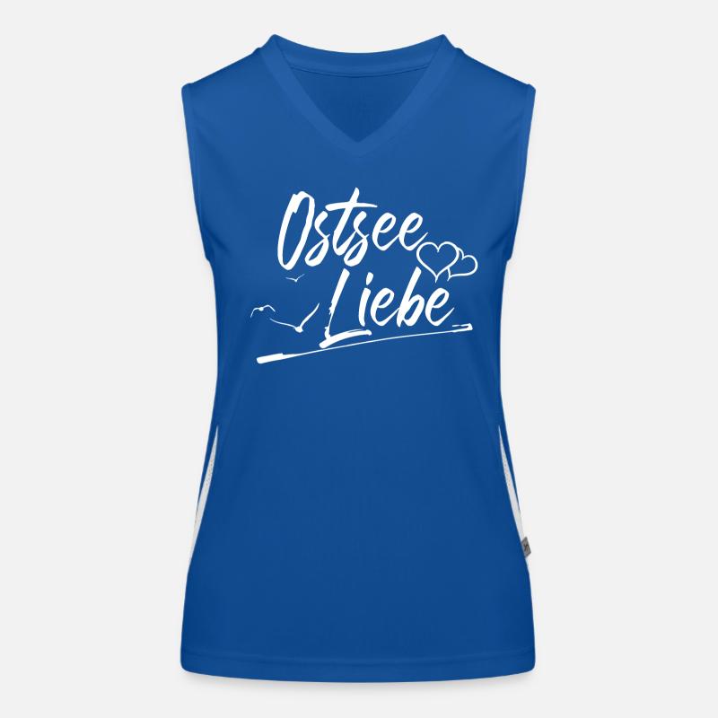 Ostsee Liebe Funktionelles Kontrast-Tank Top für Frauen