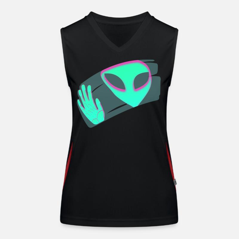 Alien - Women's Functional Contrast Tank Top - black/red