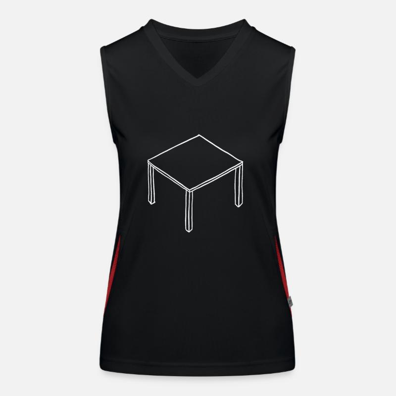 Table white Women's Functional Contrast Tank Top