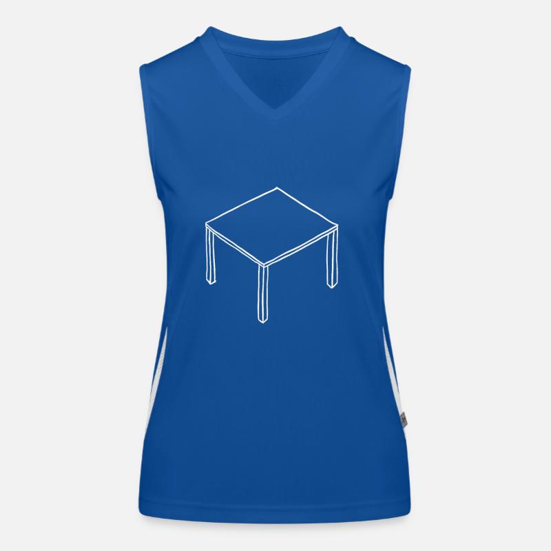 Tisch weiss Funktionelles Kontrast-Tank Top für Frauen