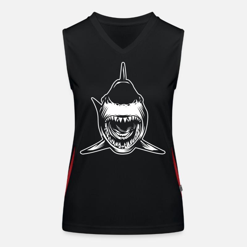 Requin gueule ouverte Débardeur respirant contrasté Femme