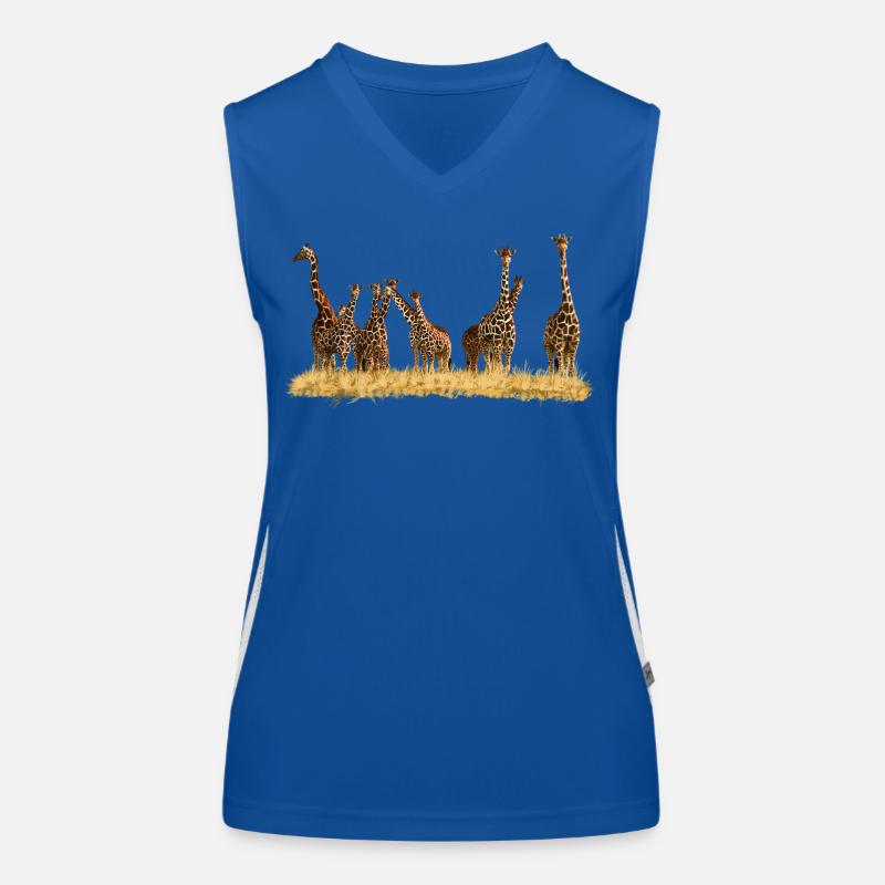 Giraffen Funktionelles Kontrast-Tank Top für Frauen