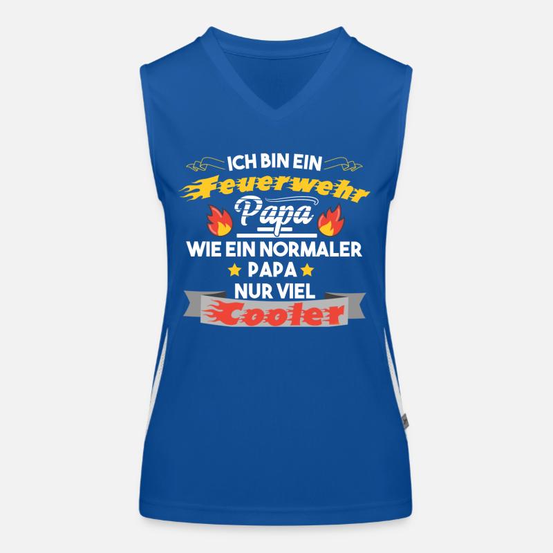 Feuerwehr Papa Funktionelles Kontrast-Tank Top für Frauen