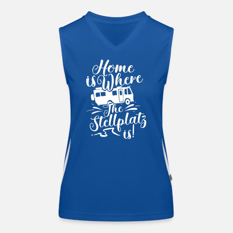 Camper Camping Funktionelles Kontrast-Tank Top für Frauen