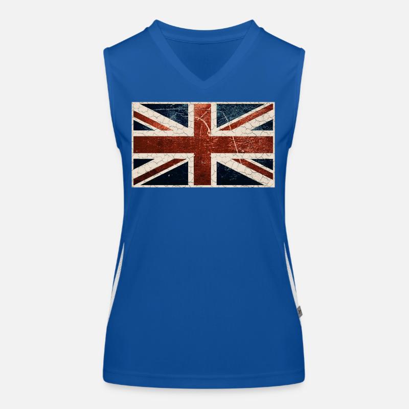 Drapeau anglais Débardeur respirant contrasté Femme