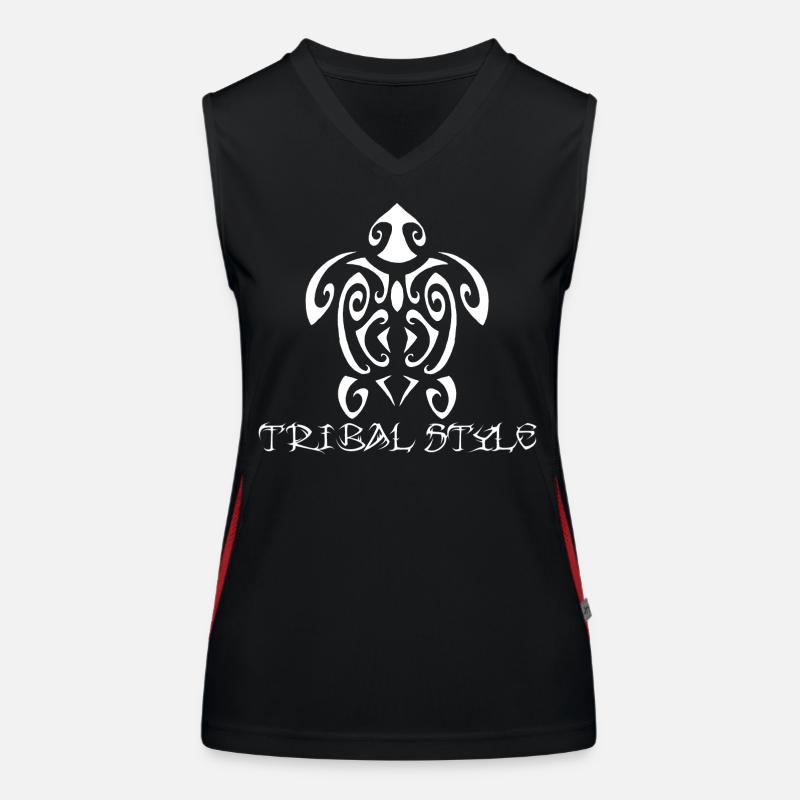 Polynesian White Turtle Women's Functional Contrast Tank Top