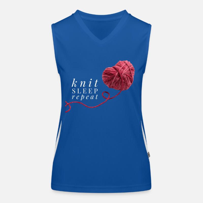Knit Sleep Repeat red heart wool for knitting Women's Functional Contrast Tank Top