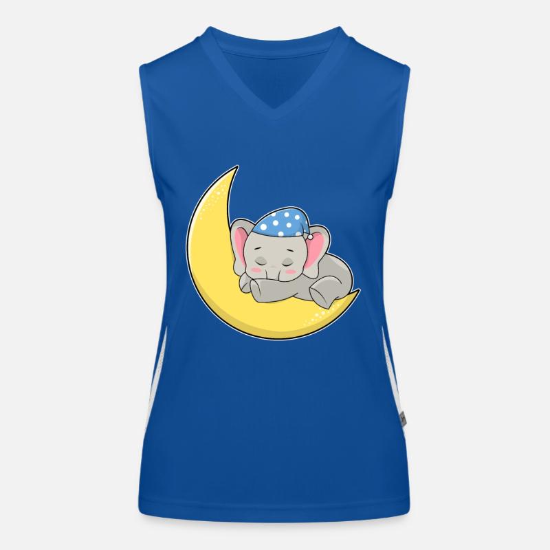 Lune éléphant Débardeur respirant contrasté Femme