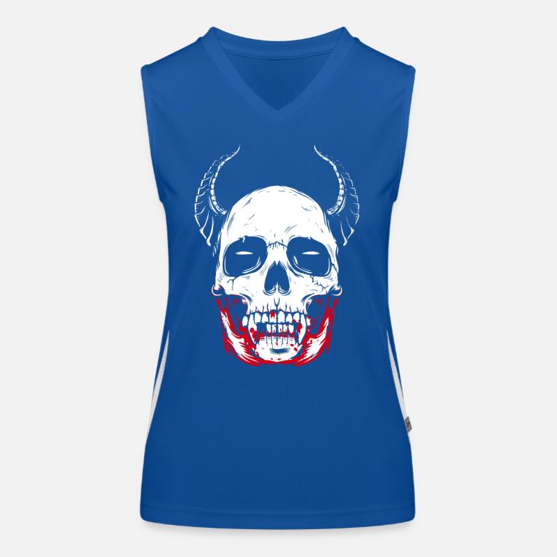 Vampire skeleton horror skull Women's Functional Contrast Tank Top