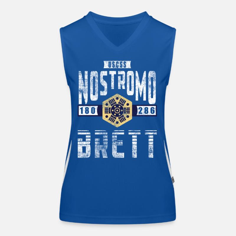 Załoga Alien Nostromo ranga Bretta Funkcjonalna damska koszulka bez rękawów z kontrastowymi wstawkami