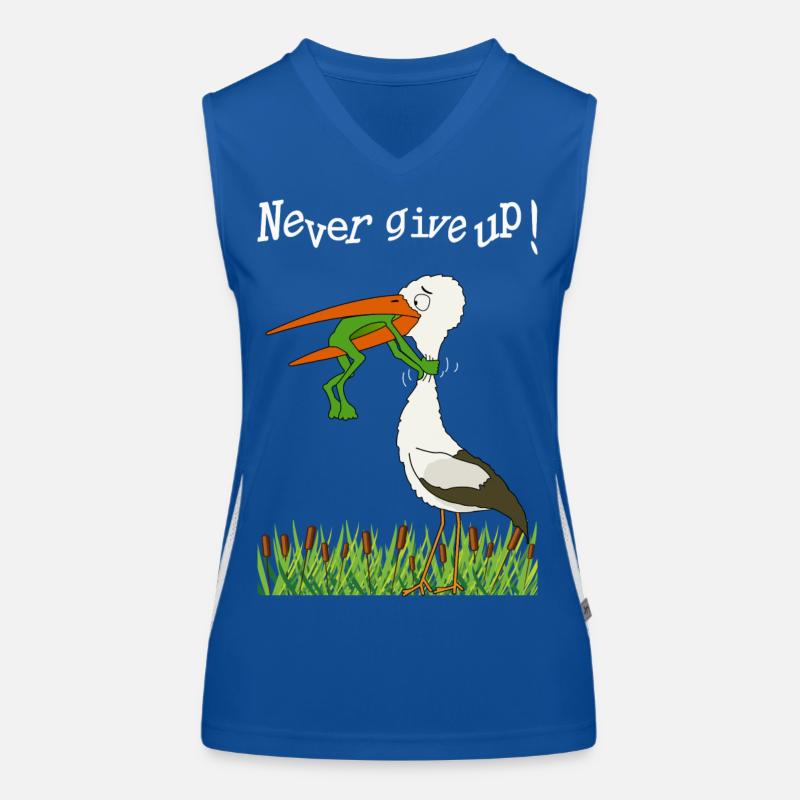 Never give up! Women's Functional Contrast Tank Top