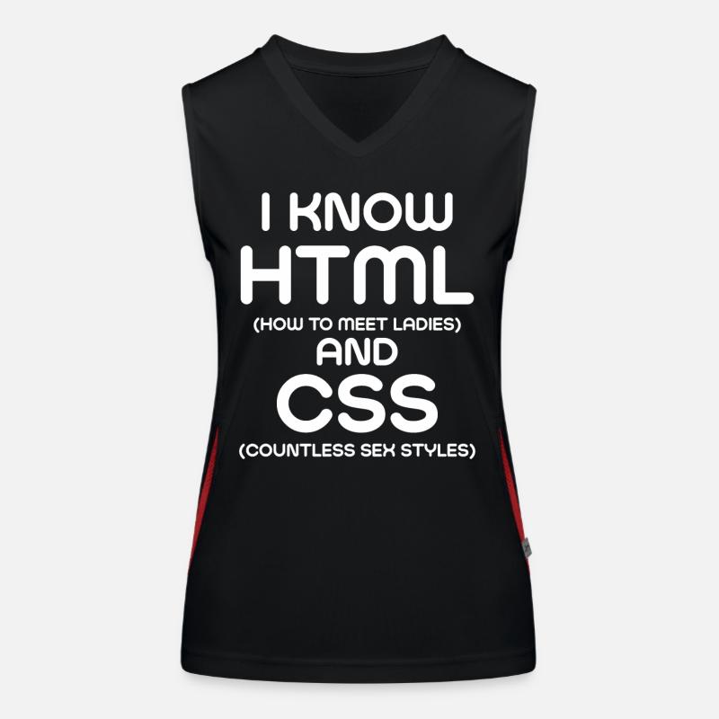 I Know HTML and CSS Women's Functional Contrast Tank Top