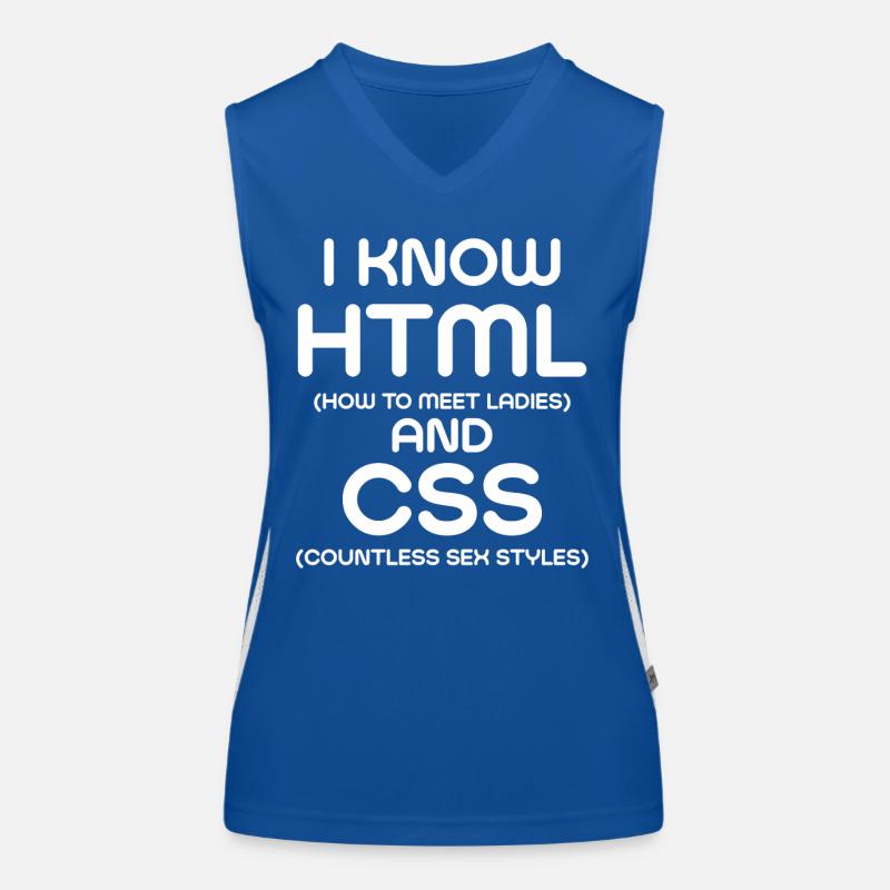 Je connais html et CSS Débardeur respirant contrasté Femme