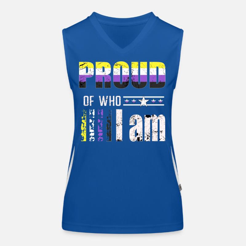 Proud of who I am non-binary LGBT Women's Functional Contrast Tank Top