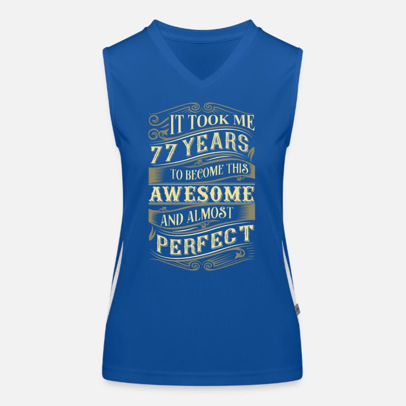 77. Geburtstag Funktionelles Kontrast-Tank Top für Frauen