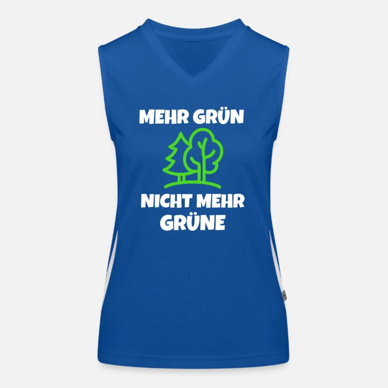 VERTS: Plus de verts - pas plus de verts! Débardeur respirant contrasté Femme