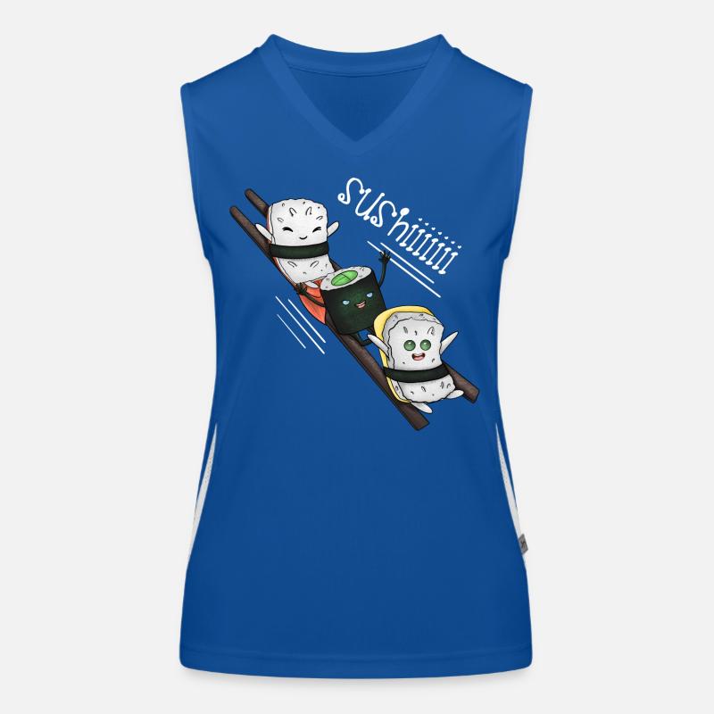 Sushi-Schlitten Funktionelles Kontrast-Tank Top für Frauen
