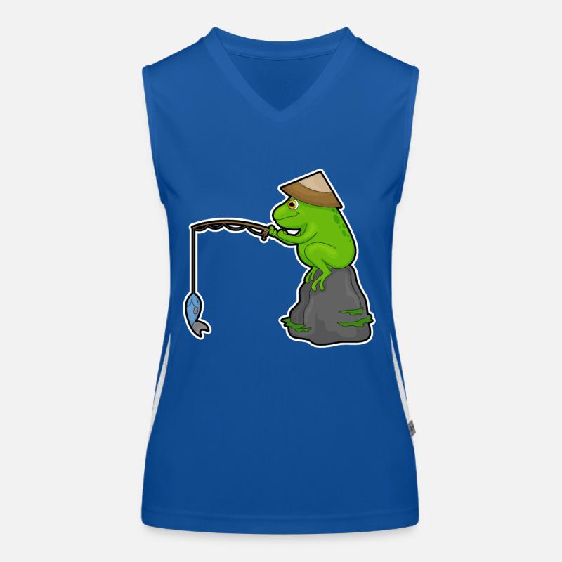 Pêche au poisson pêcheur grenouille Débardeur respirant contrasté Femme