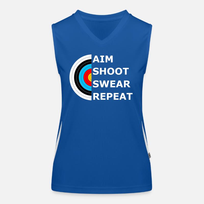 Aim Shoot Swear Repeat - Archery Target Débardeur respirant contrasté Femme