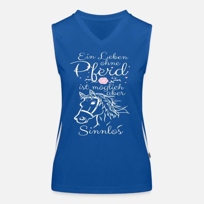 A life without a horse is possible but pointless! Women's Functional Contrast Tank Top
