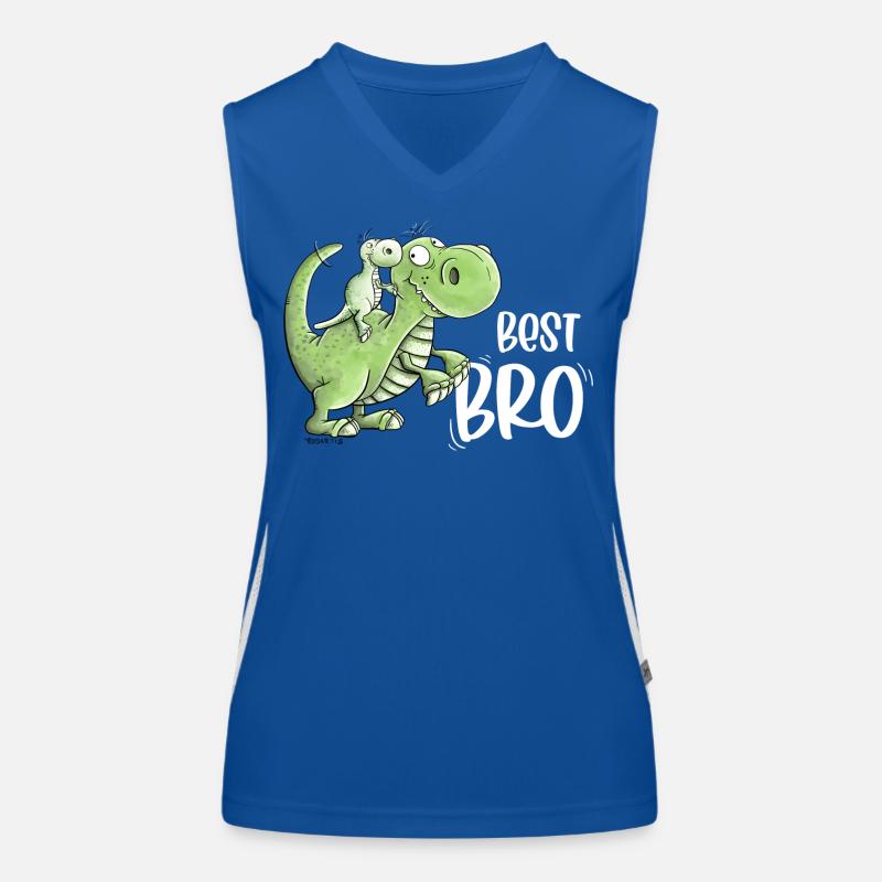 Geschwister Dinosaurier I Bester Bruder Funktionelles Kontrast-Tank Top für Frauen