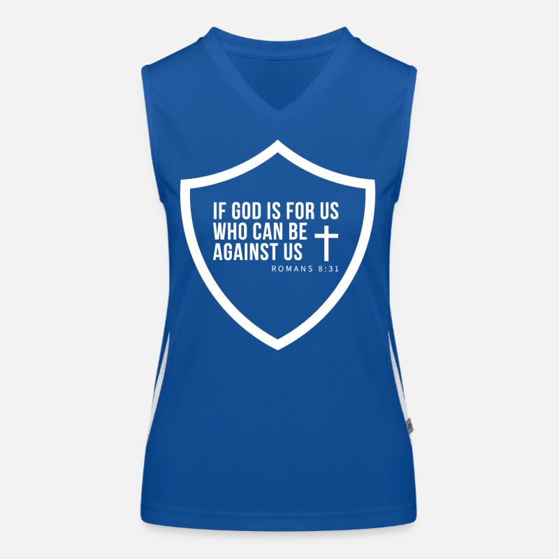 Faith Shield Romans 8:31 Women's Functional Contrast Tank Top