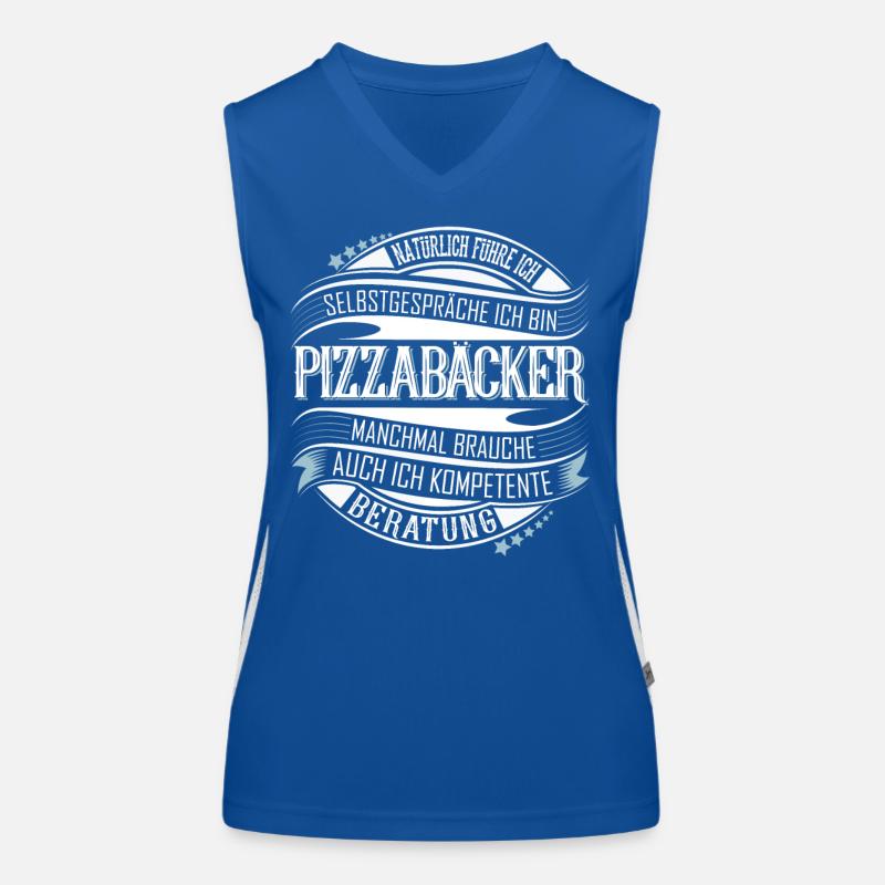 Pizzabäcker Funktionelles Kontrast-Tank Top für Frauen