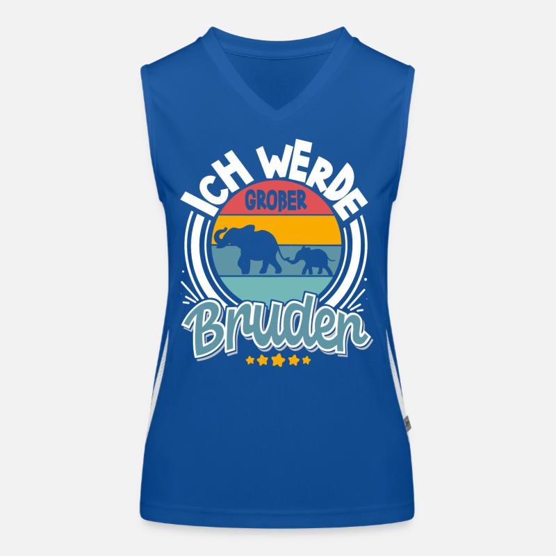 Ich Werde Großer Bruder Funktionelles Kontrast-Tank Top für Frauen